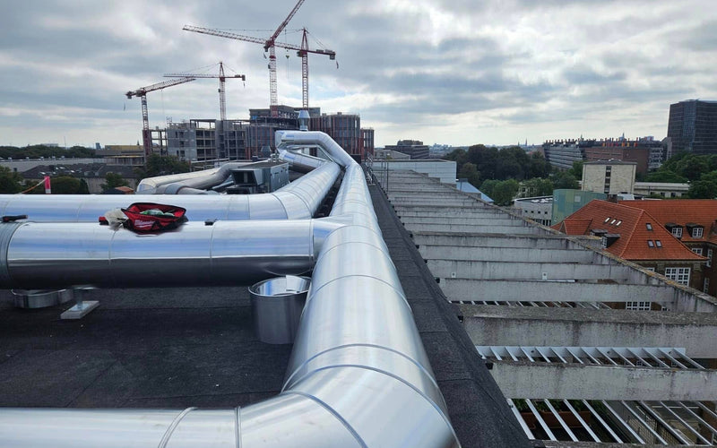 Sheet metal cladding for ventilation and piping systems